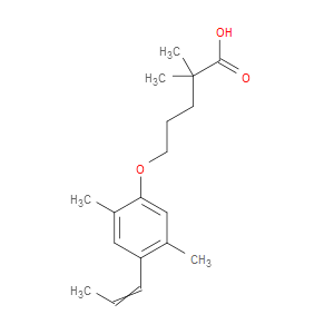 5-(2,5-DIMETHYL-4-(PROP-1-EN-1-YL)PHENOXY)-2,2-DIMETHYLPENTANOIC ACID - Click Image to Close