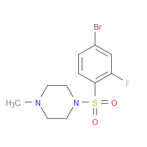 1-((4-BROMO-2-FLUOROPHENYL)SULFONYL)-4-METHYLPIPERAZINE