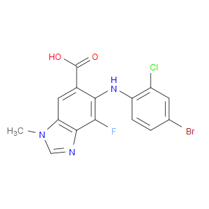 5-((4-BROMO-2-CHLOROPHENYL)AMINO)-4-FLUORO-1-METHYL-1H-BENZO[D]IMIDAZOLE-6-CARBOXYLIC ACID