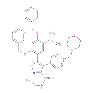 5-(2,4-BIS(BENZYLOXY)-5-ISOPROPYLPHENYL)-N-ETHYL-4-(4-(MORPHOLINOMETHYL)PHENYL)ISOXAZOLE-3-CARBOXAMIDE - Click Image to Close