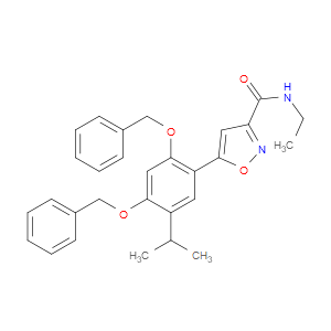 5-(2,4-BIS(BENZYLOXY)-5-ISOPROPYLPHENYL)-N-ETHYLISOXAZOLE-3-CARBOXAMIDE