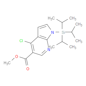 1H-PYRROLO[2,3-B]PYRIDINE-5-CARBOXYLIC ACID, 4-CHLORO-1-[TRIS(1-METHYLETHYL)SILYL]-, METHYL ESTER - Click Image to Close