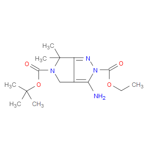 5-TERT-BUTYL 2-ETHYL 3-AMINO-6,6-DIMETHYLPYRROLO[3,4-C]PYRAZOLE-2,5(4H,6H)-DICARBOXYLATE - Click Image to Close