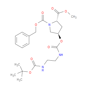 (2S,4R)-1-BENZYL 2-METHYL 4-(((2-((TERT-BUTOXYCARBONYL)AMINO)ETHYL)CARBAMOYL)OXY)PYRROLIDINE-1,2-DICARBOXYLATE - Click Image to Close