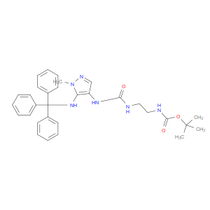 2-METHYL-3-TRITYLAMINO-4-[(2-N-BOCAMINO)ETHYLAMINOACARBONYL]AMINO-2H-PYRAZOLE - Click Image to Close