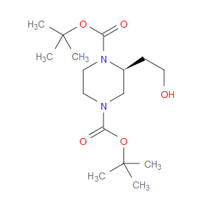 (S)-DI-TERT-BUTYL 2-(2-HYDROXYETHYL)PIPERAZINE-1,4-DICARBOXYLATE - Click Image to Close