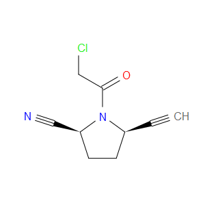 2-PYRROLIDINECARBONITRILE, 1-(CHLOROACETYL)-5-ETHYNYL-, (2S,5R)-