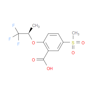 5-METHYLSULFONYL-2-[((R)-2,2,2-TRIFLUORO-1-METHYLETHYL)OXY]BENZOIC ACID