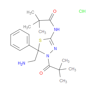 N-(5-(AMINOMETHYL)-5-PHENYL-4-PIVALOYL-4,5-DIHYDRO-1,3,4-THIADIAZOL-2-YL)PIVALAMIDE HYDROCHLORIDE