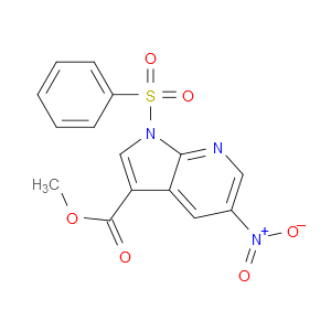 METHYL 5-NITRO-1-(PHENYLSULFONYL)-1H-PYRROLO[2,3-B]PYRIDINE-3-CARBOXYLATE