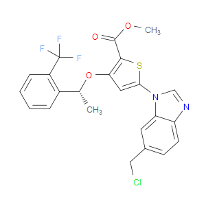 (R)-METHYL 5-(6-(CHLOROMETHYL)-1H-BENZO[D]IMIDAZOL-1-YL)-3-(1-(2-(TRIFLUOROMETHYL)PHENYL)ETHOXY)THIOPHENE-2-CARBOXYLATE