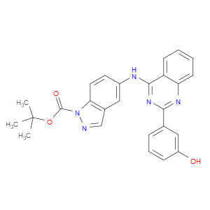 TERT-BUTYL 5-((2-(3-HYDROXYPHENYL)QUINAZOLIN-4-YL)AMINO)-1H-INDAZOLE-1-CARBOXYLATE