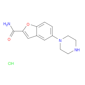 5-(PIPERAZIN-1-YL)BENZOFURAN-2-CARBOXAMIDE HYDROCHLORIDE - Click Image to Close