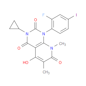 3-CYCLOPROPYL-1-(2-FLUORO-4-IODOPHENYL)-5-HYDROXY-6,8-DIMETHYLPYRIDO[2,3-D]PYRIMIDINE-2,4,7(1H,3H,8H)-TRIONE