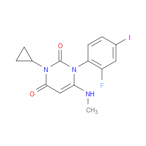 3-CYCLOPROPYL-1-(2-FLUORO-4-IODOPHENYL)-6-(METHYLAMINO)PYRIMIDINE-2,4(1H,3H)-DIONE