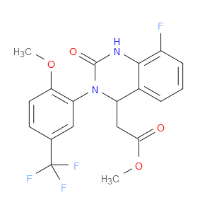 METHYL 2-(8-FLUORO-3-(2-METHOXY-5-(TRIFLUOROMETHYL)PHENYL)-2-OXO-1,2,3,4-TETRAHYDROQUINAZOLIN-4-YL)ACETATE