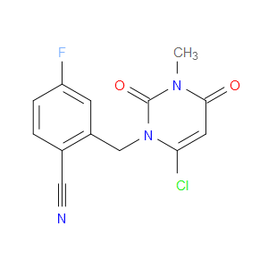 2-((6-CHLORO-3-METHYL-2,4-DIOXO-3,4-DIHYDROPYRIMIDIN-1(2H)-YL)METHYL)-4-FLUOROBENZONITRILE - Click Image to Close