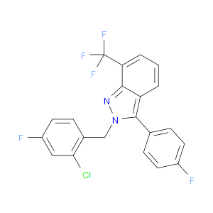 2-(2-CHLORO-4-FLUOROBENZYL)-3-(4-FLUOROPHENYL)-7-(TRIFLUOROMETHYL)-2H-INDAZOLE