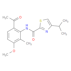 N-(6-ACETYL-3-METHOXY-2-METHYLPHENYL)-4-ISOPROPYLTHIAZOLE-2-CARBOXAMIDE