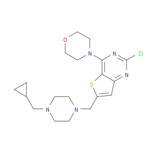 4-(2-CHLORO-6-((4-(CYCLOPROPYLMETHYL)PIPERAZIN-1-YL)METHYL)THIENO[3,2-D]PYRIMIDIN-4-YL)MORPHOLINE - Click Image to Close