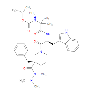 TERT-BUTYL (1-(((S)-1-((R)-3-BENZYL-3-(1,2,2-TRIMETHYLHYDRAZINECARBONYL)PIPERIDIN-1-YL)-3-(1H-INDOL-3-YL)-1-OXOPROPAN-2-YL)AMINO)-2-METHYL-1-OXOPROPAN-2-YL)CARBAMATE - Click Image to Close
