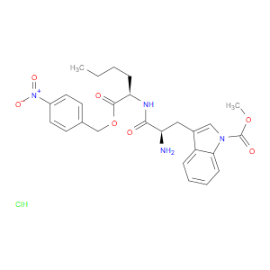 METHYL 3-((R)-2-AMINO-3-(((R)-1-((4-NITROBENZYL)OXY)-1-OXOHEXAN-2-YL)AMINO)-3-OXOPROPYL)-1H-INDOLE-1-CARBOXYLATE HYDROCHLORIDE - Click Image to Close