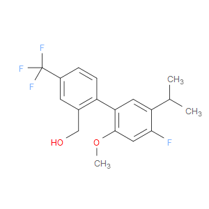 (2-[4-FLUORO-2-METHOXY-5-(PROPAN-2-YL)PHENYL]-5-(TRIFLUOROMETHYL)PHENYL)METHANOL