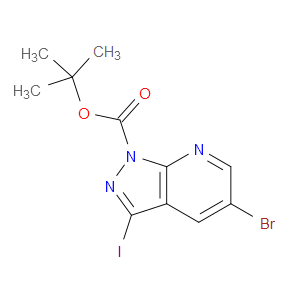 TERT-BUTYL 5-BROMO-3-IODO-1H-PYRAZOLO[3,4-B]PYRIDINE-1-CARBOXYLATE