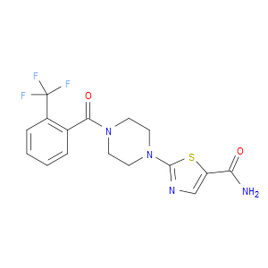 2-(4-(2-(TRIFLUOROMETHYL)BENZOYL)PIPERAZIN-1-YL)THIAZOLE-5-CARBOXAMIDE - Click Image to Close