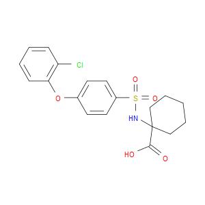 1-((4-(2-CHLOROPHENOXY)PHENYL)SULFONAMIDO)CYCLOHEXANE-1-CARBOXYLIC ACID