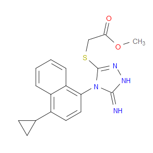 METHYL 2-((5-AMINO-4-(4-CYCLOPROPYLNAPHTHALEN-1-YL)-4H-1,2,4-TRIAZOL-3-YL)THIO)ACETATE