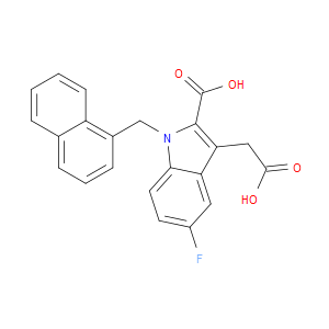 3-(CARBOXYMETHYL)-5-FLUORO-1-(NAPHTHALEN-1-YLMETHYL)-1H-INDOLE-2-CARBOXYLIC ACID
