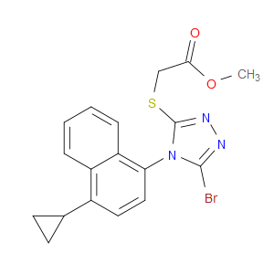 METHYL 2-(5-BROMO-4-(4-CYCLOPROPYLNAPHTHALEN-1-YL)-4H-1,2,4-TRIAZOL-3-YLTHIO)ACETATE