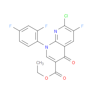 ETHYL 7-CHLORO-1-(2,4-DIFLUOROPHENYL)-6-FLUORO-4-OXO-1,4-DIHYDRO-1,8-NAPHTHYRIDINE-3-CARBOXYLATE