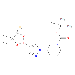 TERT-BUTYL 3-[4-(TETRAMETHYL-1,3,2-DIOXABOROLAN-2-YL)-1H-PYRAZOL-1-YL]PIPERIDINE-1-CARBOXYLATE - Click Image to Close
