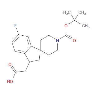 2-(1'-(TERT-BUTOXYCARBONYL)-6-FLUORO-2,3-DIHYDROSPIRO[INDENE-1,4'-PIPERIDINE]-3-YL)ACETIC ACID - Click Image to Close