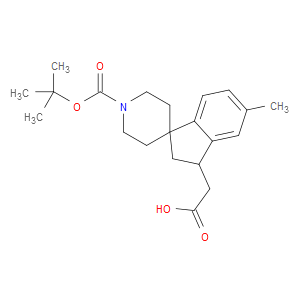 2-(1'-(TERT-BUTOXYCARBONYL)-5-METHYL-2,3-DIHYDROSPIRO[INDENE-1,4'-PIPERIDINE]-3-YL)ACETIC ACID - Click Image to Close