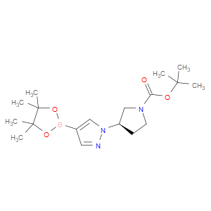TERT-BUTYL (3R)-3-[4-(TETRAMETHYL-1,3,2-DIOXABOROLAN-2-YL)-1H-PYRAZOL-1-YL]PYRROLIDINE-1-CARBOXYLATE