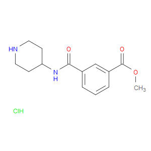 METHYL 3-(PIPERIDIN-4-YLCARBAMOYL)BENZOATE HYDROCHLORIDE - Click Image to Close