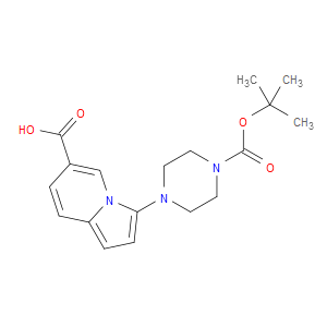 3-(4-(TERT-BUTOXYCARBONYL)PIPERAZIN-1-YL)INDOLIZINE-6-CARBOXYLIC ACID - Click Image to Close