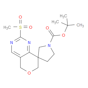 TERT-BUTYL 2-(METHYLSULFONYL)-5,7-DIHYDROSPIRO[PYRANO[4,3-D]PYRIMIDINE-8,3'-PYRROLIDINE]-1'-CARBOXYLATE