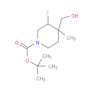 TERT-BUTYL 3-FLUORO-4-(HYDROXYMETHYL)-4-METHYLPIPERIDINE-1-CARBOXYLATE - Click Image to Close
