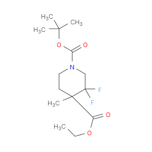 1-TERT-BUTYL 4-ETHYL 3,3-DIFLUORO-4-METHYLPIPERIDINE-1,4-DICARBOXYLATE - Click Image to Close