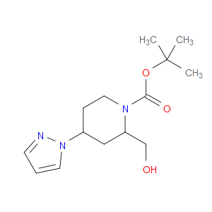TERT-BUTYL 2-(HYDROXYMETHYL)-4-(1H-PYRAZOL-1-YL)PIPERIDINE-1-CARBOXYLATE - Click Image to Close