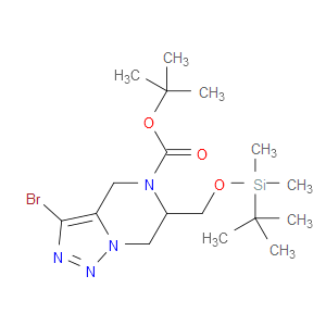 3-BROMO-6-(TERT-BUTYL-DIMETHYL-SILANYLOXYMETHYL)-6,7-DIHYDRO-4H-[1,2,3]TRIAZOLO[1,5-A]PYRAZINE-5-CARBOXYLIC ACID TERT-BUTYL ESTER - Click Image to Close