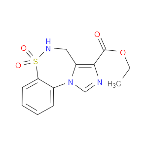 ETHYL 4,5-DIHYDROBENZO[F]IMIDAZO[5,1-D][1,2,5]THIADIAZEPINE-3-CARBOXYLATE 6,6-DIOXIDE
