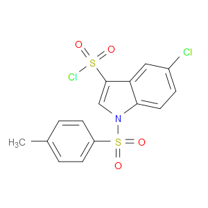 5-CHLORO-1-(4-METHYLBENZENESULFONYL)-1H-INDOLE-3-SULFONYL CHLORIDE