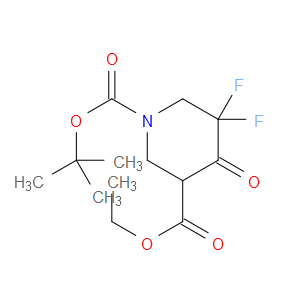 1-TERT-BUTYL 3-ETHYL 5,5-DIFLUORO-4-OXOPIPERIDINE-1,3-DICARBOXYLATE - Click Image to Close
