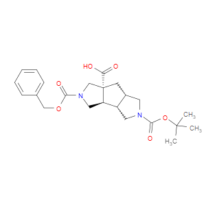 RACEMIC-(3AS,3BR,6AR,7AS)-5-((BENZYLOXY)CARBONYL)-2-(TERT-BUTOXYCARBONYL)DECAHYDRO-1H-CYCLOPENTA[1,2-C:3,4-C']DIPYRROLE-6A-CARBOXYLIC ACID - Click Image to Close