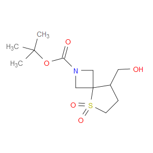 TERT-BUTYL 8-(HYDROXYMETHYL)-5-THIA-2-AZASPIRO[3.4]OCTANE-2-CARBOXYLATE 5,5-DIOXIDE - Click Image to Close